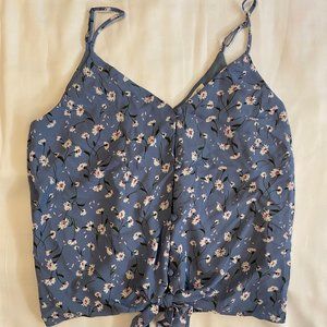 Flower Tank Top, Knotted bottom
